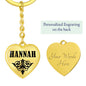 Hannah v01 - Heart Pendant Luxury Keychain