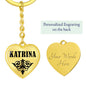 Katrina v01 - Heart Pendant Luxury Keychain