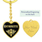Antoinette v02 - Heart Pendant Luxury Keychain