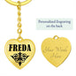 Freda v01 - Heart Pendant Luxury Keychain