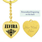 Elvira v01 - Heart Pendant Luxury Keychain