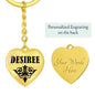 Desiree v01 - Heart Pendant Luxury Keychain