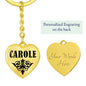Carole v01 - Heart Pendant Luxury Keychain