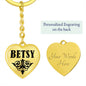 Betsy v01 - Heart Pendant Luxury Keychain