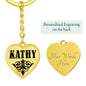 Kathy v01 - Heart Pendant Luxury Keychain