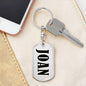 Joan v01 - Luxury Dog Tag Keychain
