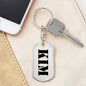 Kim - Luxury Dog Tag Keychain