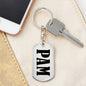 Pam v01 - Luxury Dog Tag Keychain