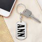 Ann v01 - Luxury Dog Tag Keychain