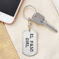 El Paso Girl v4 - Luxury Dog Tag Keychain