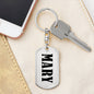 Mary v01 - Luxury Dog Tag Keychain