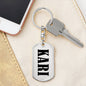 Kari v01 - Luxury Dog Tag Keychain