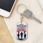 I am a Veteran - Luxury Dog Tag Keychain