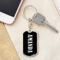 Amanda v02 - Luxury Dog Tag Keychain