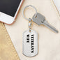 Veteran's Wife - Luxury Dog Tag Keychain