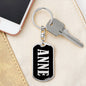Anne v02 - Luxury Dog Tag Keychain