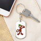 Monkey - Luxury Dog Tag Keychain