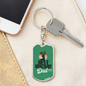 Best Buckin' Dad Ever v2 - Luxury Dog Tag Keychain