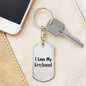 Love My Greyhound - Luxury Dog Tag Keychain