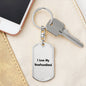 Love My Newfoundland v4 - Luxury Dog Tag Keychain