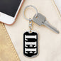 Lee v02 - Luxury Dog Tag Keychain
