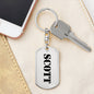 Scott - Luxury Dog Tag Keychain