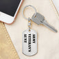 Army Veteran's Aunt - Luxury Dog Tag Keychain