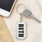 Ruth v01 - Luxury Dog Tag Keychain