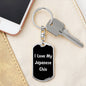 Love My Japanese Chin v5 - Luxury Dog Tag Keychain