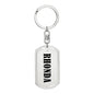 Rhonda v01 - Luxury Dog Tag Keychain