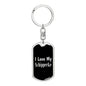 Love My Schipperke v2 - Luxury Dog Tag Keychain