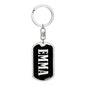 Emma v02 - Luxury Dog Tag Keychain
