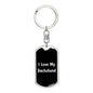 Love My Dachshund v5 - Luxury Dog Tag Keychain