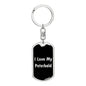 Love My Peterbald v2 - Luxury Dog Tag Keychain