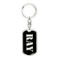 Ray v3 - Luxury Dog Tag Keychain