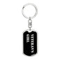 Veteran's Girl v2 - Luxury Dog Tag Keychain