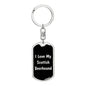 Love My Scottish Deerhound v5 - Luxury Dog Tag Keychain