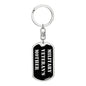 Military Veteran's Mother v2 - Luxury Dog Tag Keychain