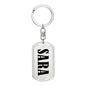 Sara v01 - Luxury Dog Tag Keychain