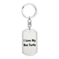 Love My Box Turtle - Luxury Dog Tag Keychain