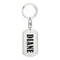 Diane v01 - Luxury Dog Tag Keychain