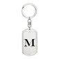 Initial M v1a - Luxury Dog Tag Keychain