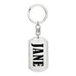 Jane v01 - Luxury Dog Tag Keychain