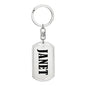 Janet v01 - Luxury Dog Tag Keychain