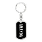 Amanda v02 - Luxury Dog Tag Keychain