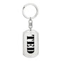 Ted - Luxury Dog Tag Keychain