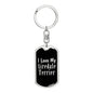 Love My Airedale Terrier v2 - Luxury Dog Tag Keychain