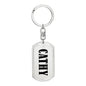 Cathy v01 - Luxury Dog Tag Keychain