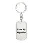 Love My Abyssinian - Luxury Dog Tag Keychain