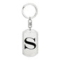 Initial S v1a - Luxury Dog Tag Keychain